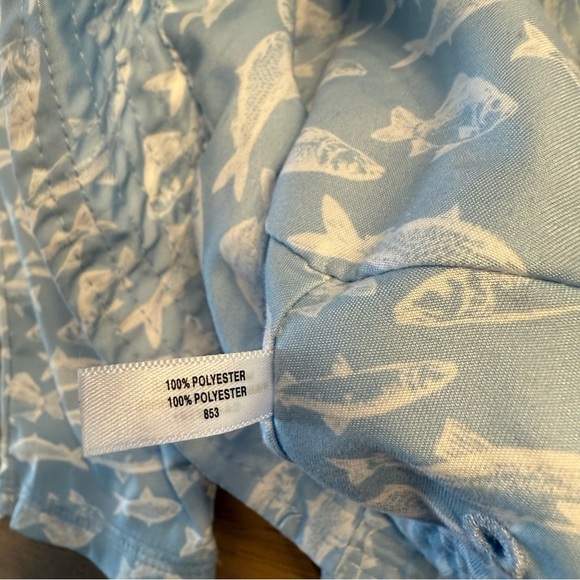 Eddie Bauer Light Blue Fish Print Baby Swim Set - Picture 7 of 7